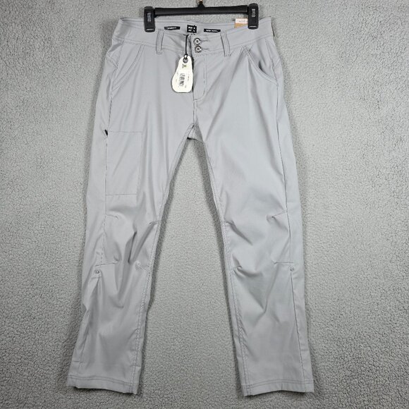 Prana Halle Straight Pants Womens Size 10P Sterling Low Rise 2 Way Stretch NWT - Picture 1 of 11